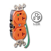 Leviton 8300-LIG Insolated Ground Duplex Receptacle with 6" Lead